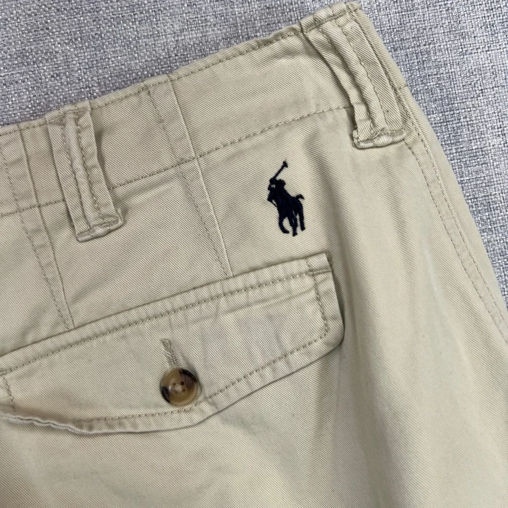 Polo Ralph Lauren Cargo Shorts Men 36x9 Tan Cotton‎ Relaxed Fit Preppy Classic